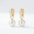 Convertible Freshwater Pearl Hoop Earrings