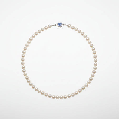 AAA+ Pearl necklace on a heart-shaped box