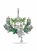 Emerald Wing Baroque Pearl Guardian Pendant