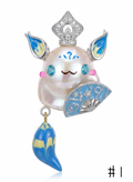 Fox Character Baroque Pearl Pendant