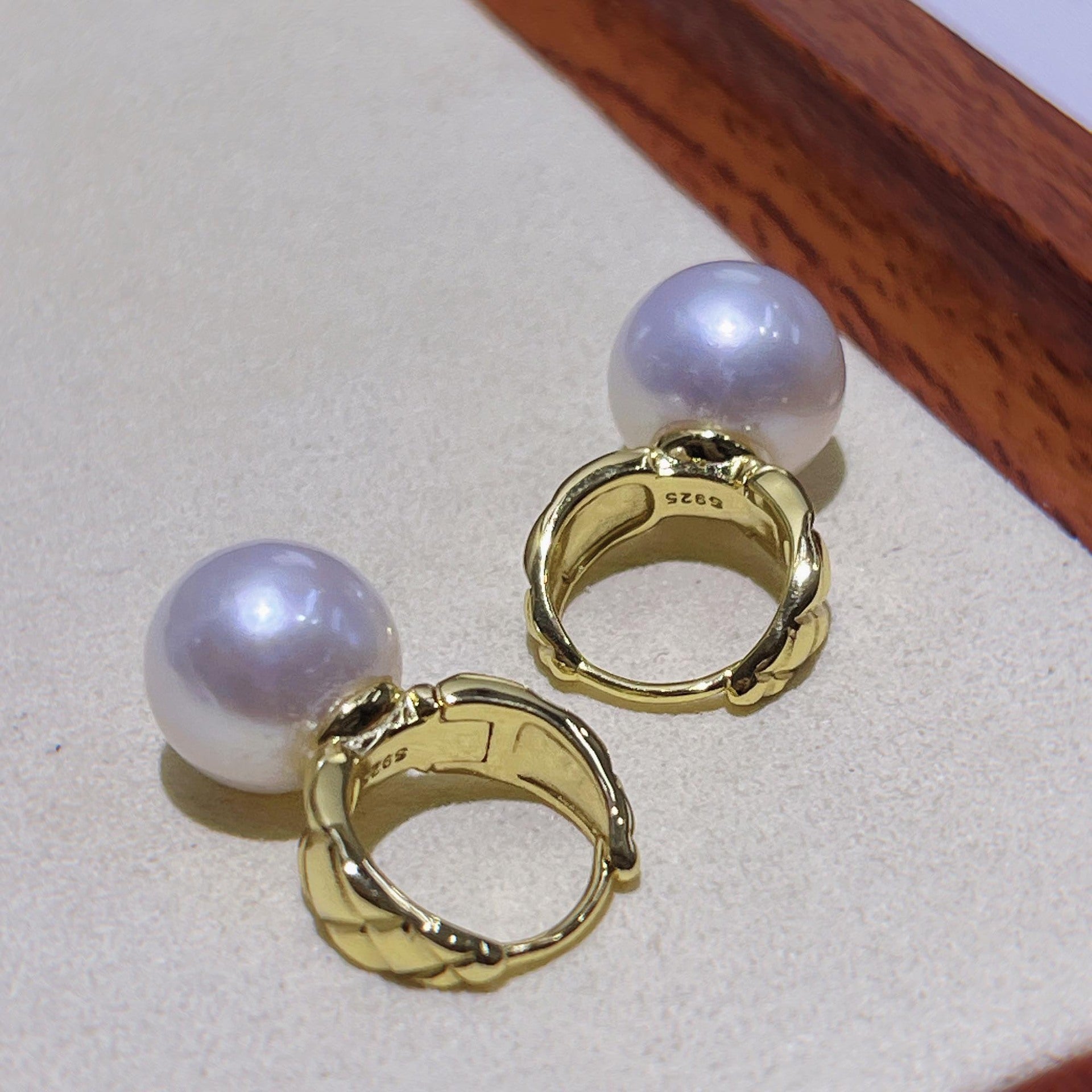 Bold Freshwater Pearl Hoop Earrings