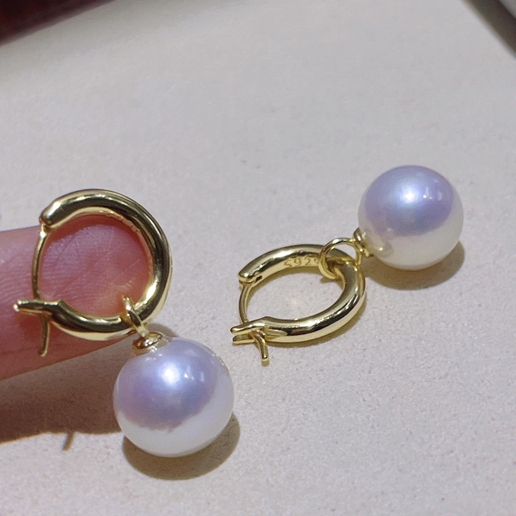 Classic Convertible Pearl Hoop Earrings