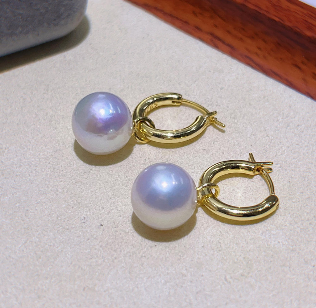 Classic Convertible Pearl Hoop Earrings