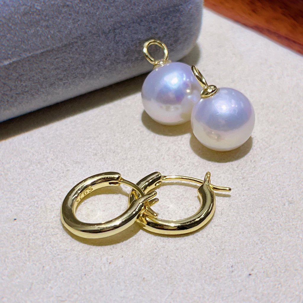 Classic Convertible Pearl Hoop Earrings