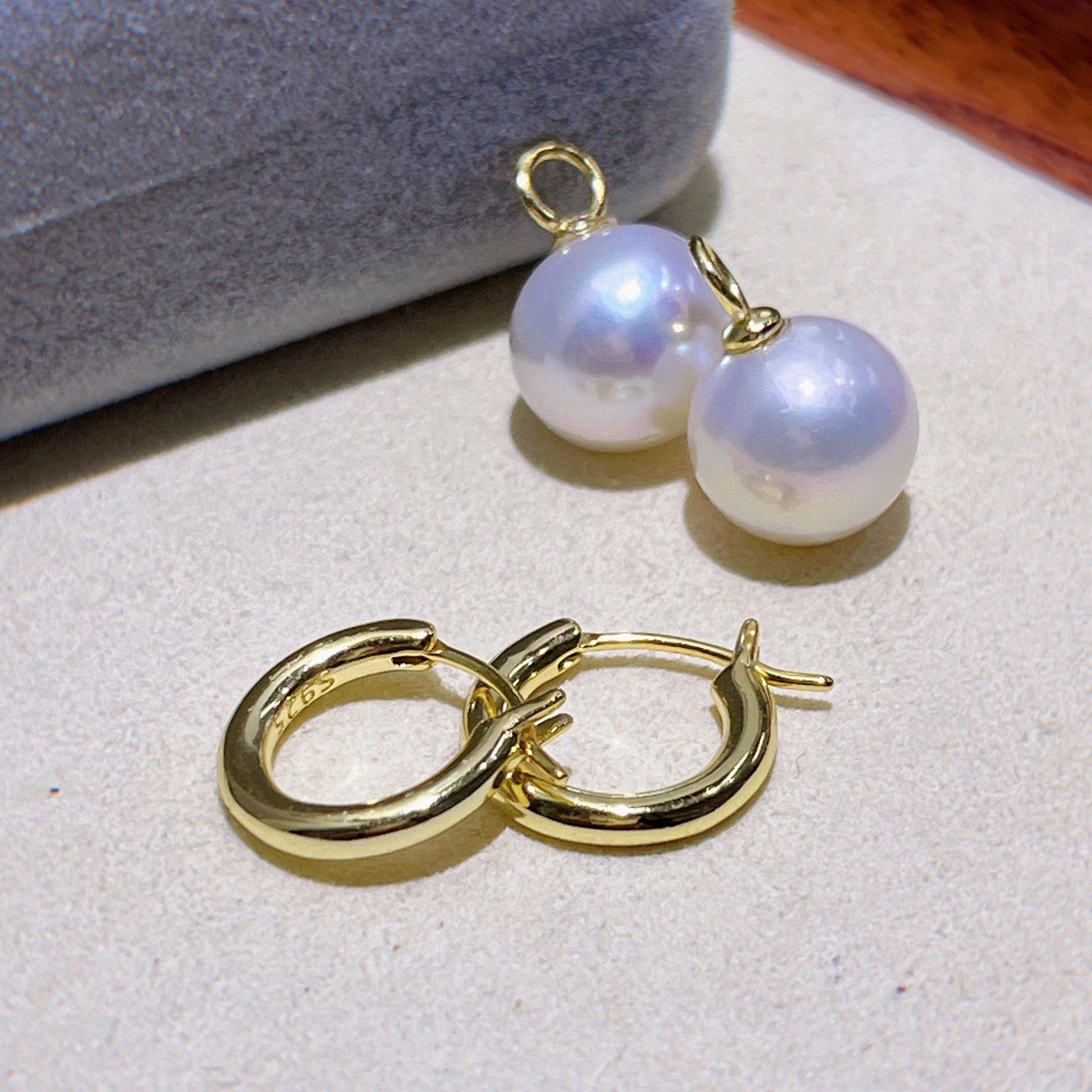 Classic Convertible Pearl Hoop Earrings