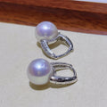 Freshwater Pearl Silver Bucket Earrings