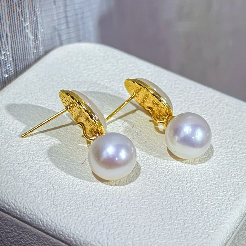 Freshwater Pearl & Mother of Pearl Earrings