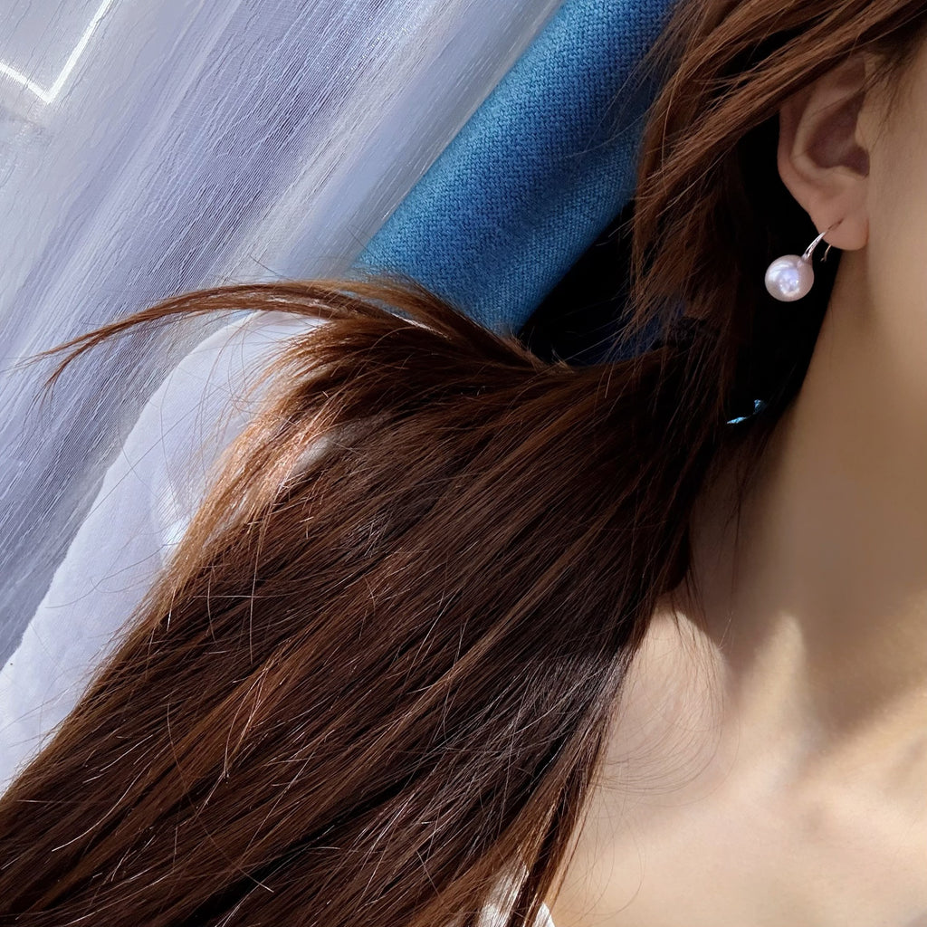 Freshwater Pearl Classic Hoop Earrings