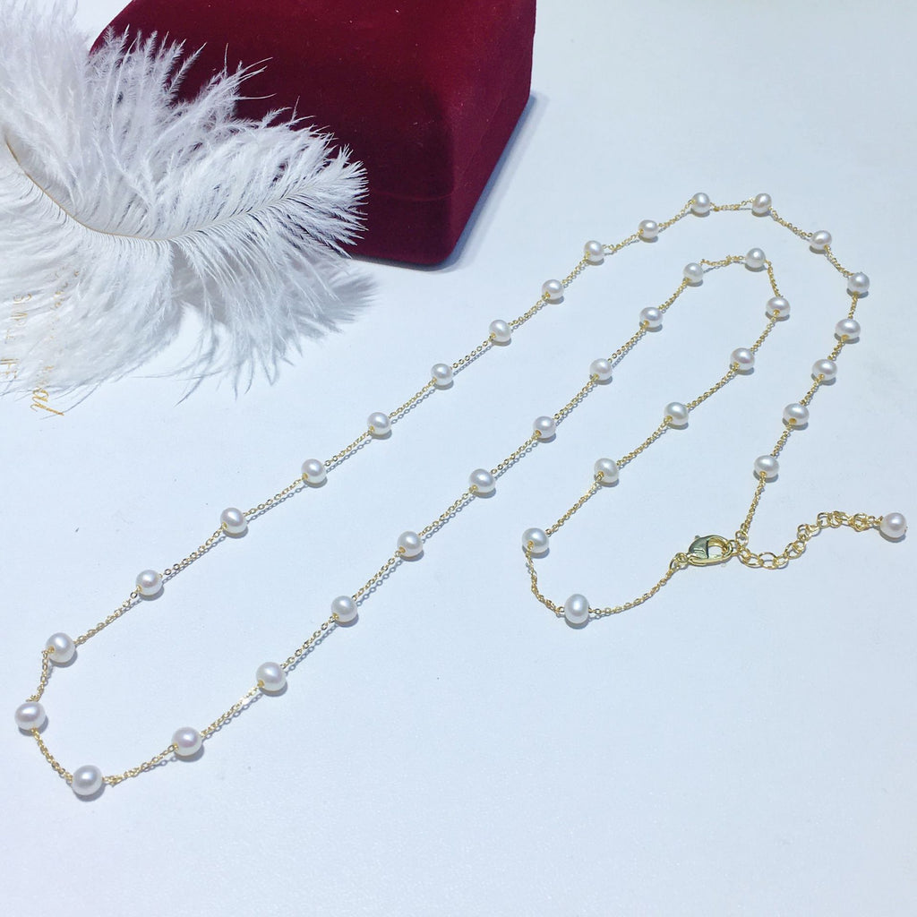 Starry Pearl Layered Necklace
