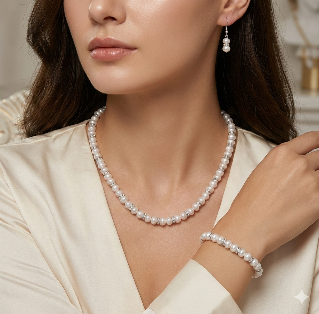 Abacus Freshwater Pearl Jewelry Set