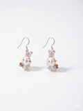 Bunny character baroque pearl earrings handmade design on white background – Zorapearls